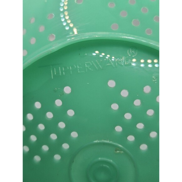 Vintage Tupperware Jadite Green 3 Quart Colander - Picture 6 of 9